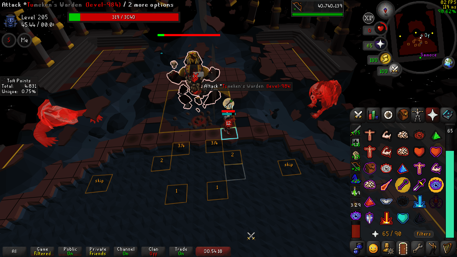 o 0f death screenshot in Old School RuneScape