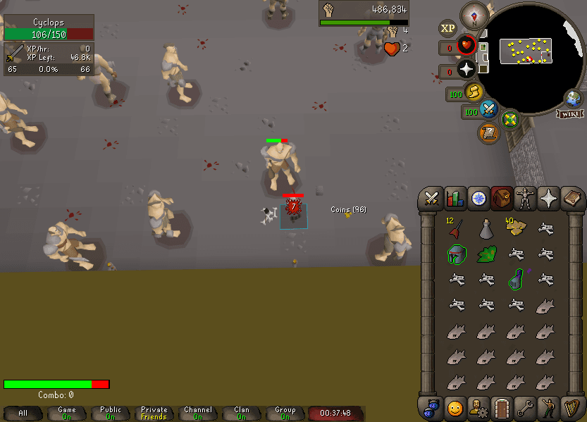 melonstand death screenshot killed by Cyclops in Old School RuneScape