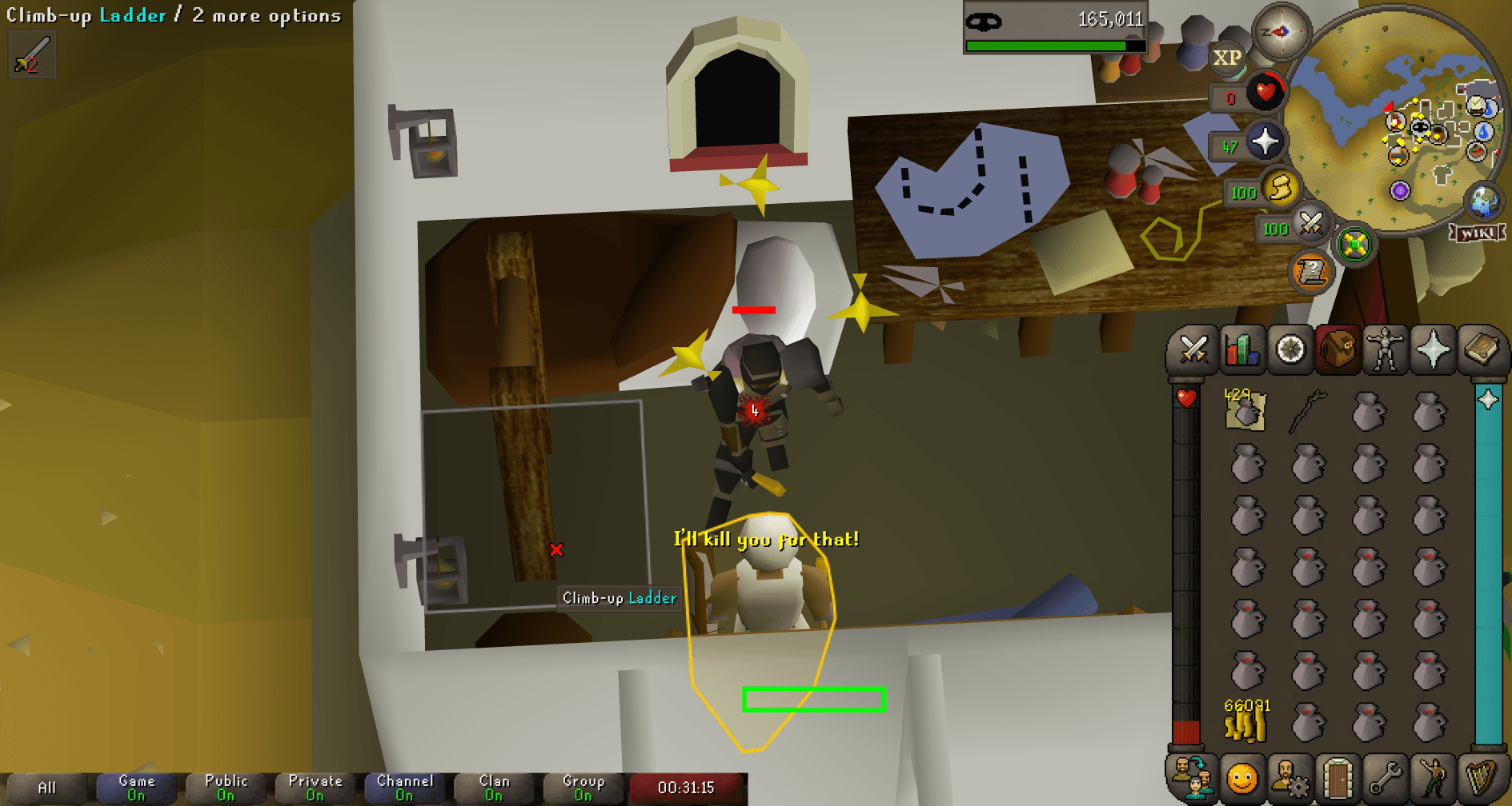 Qxverat death screenshot in Old School RuneScape