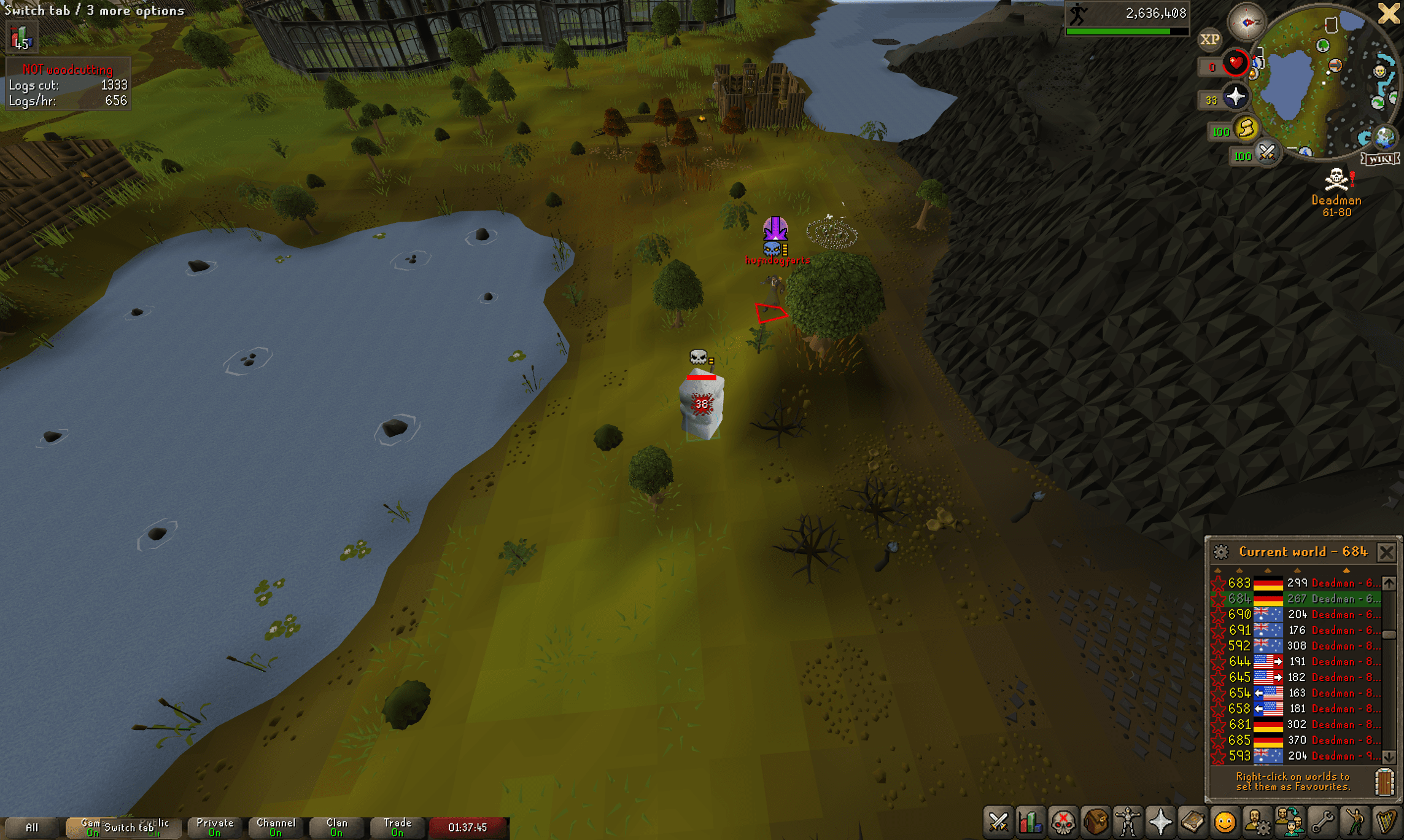 PotNoodleGIM death screenshot killed by hufndogfarts in Old School RuneScape