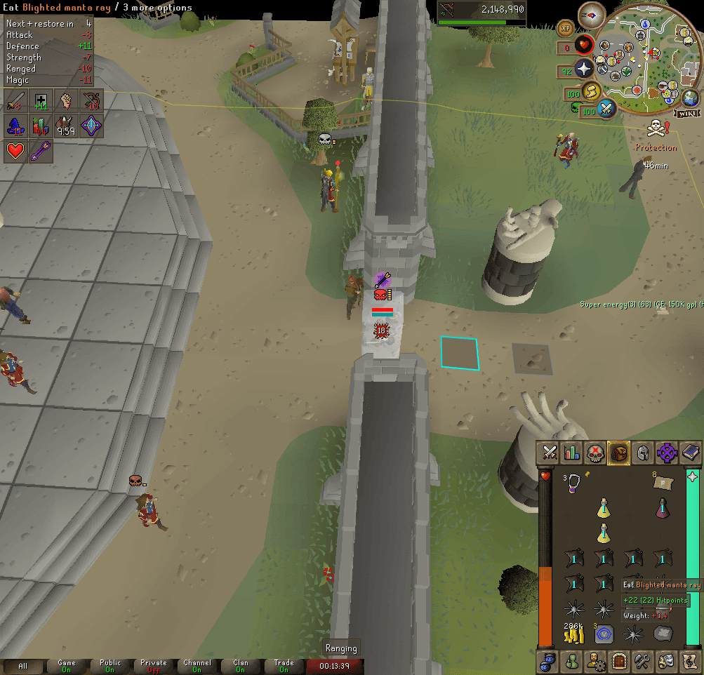 Y__N death screenshot killed by Guard in Old School RuneScape