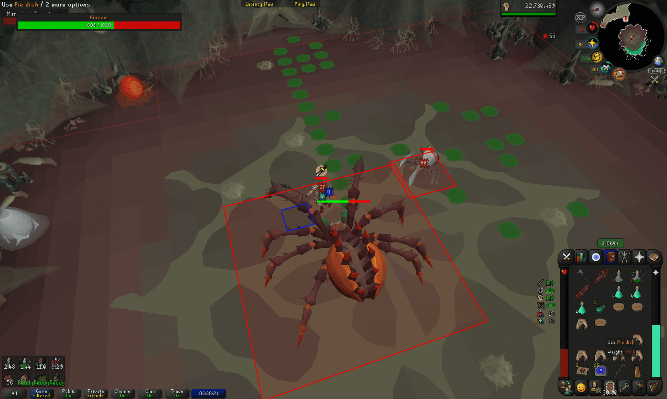 Colm death screenshot killed by Araxxor in Old School RuneScape