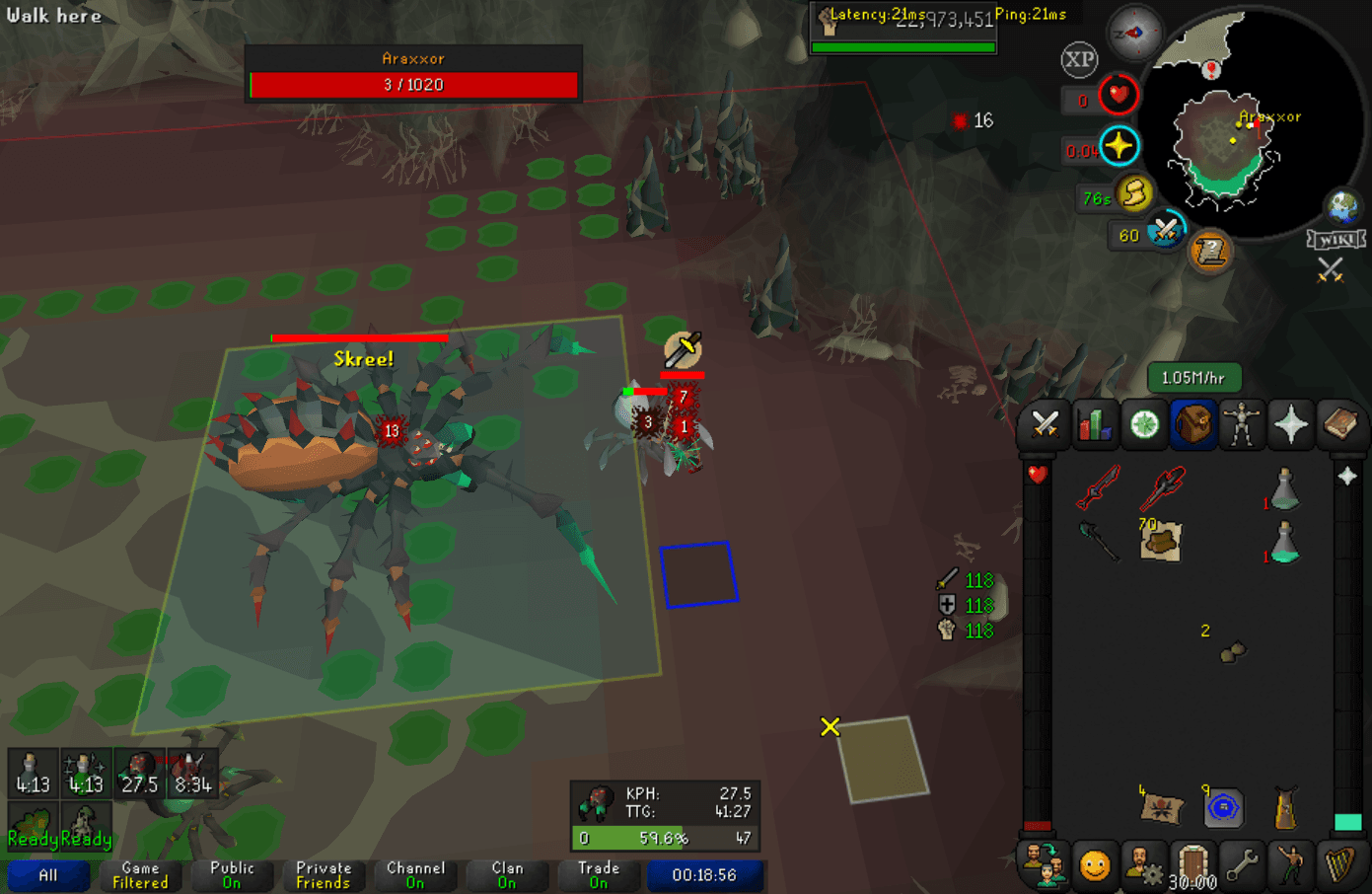 Colm death screenshot killed by Araxxor in Old School RuneScape