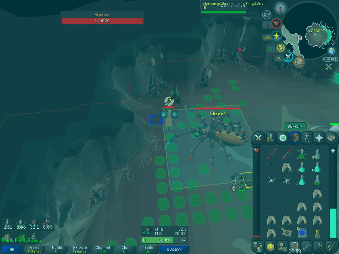 Colm death screenshot killed by Araxxor in Old School RuneScape