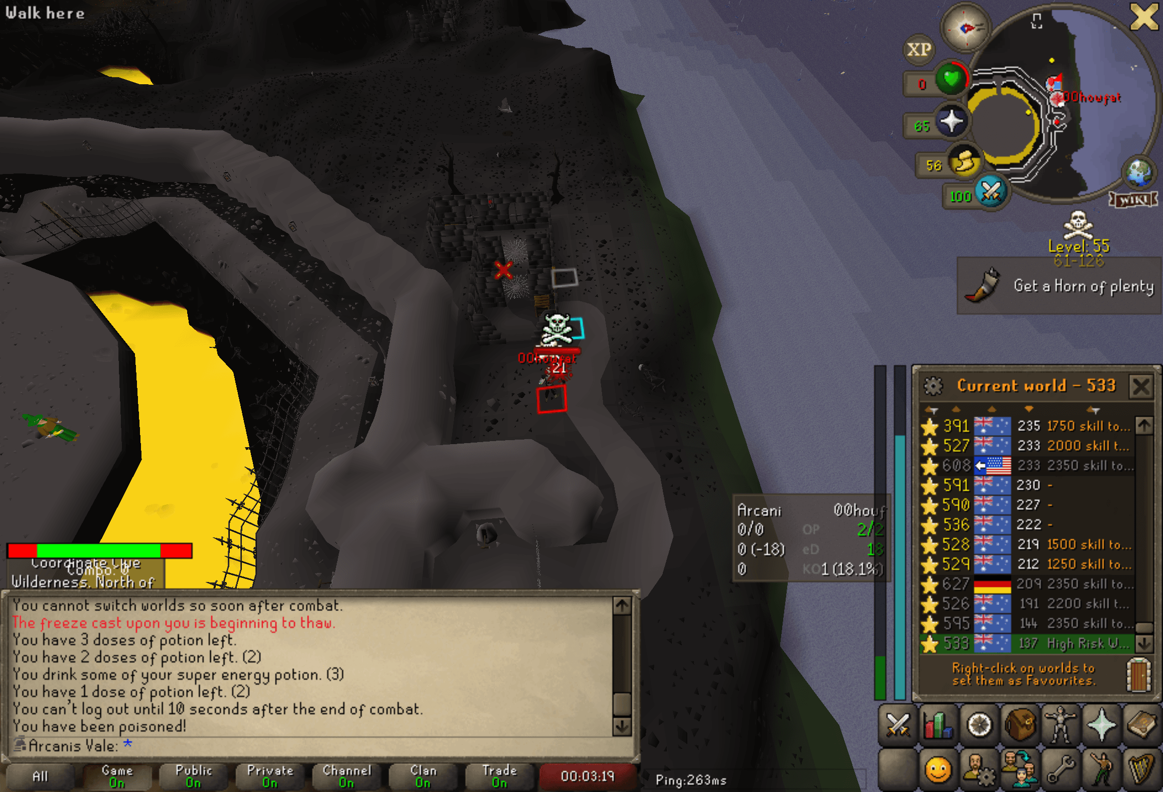 Arcanis Vale death screenshot killed by 00howfat in Old School RuneScape