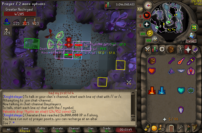 Joe 7 death screenshot killed by Greater Nechryael in Old School RuneScape