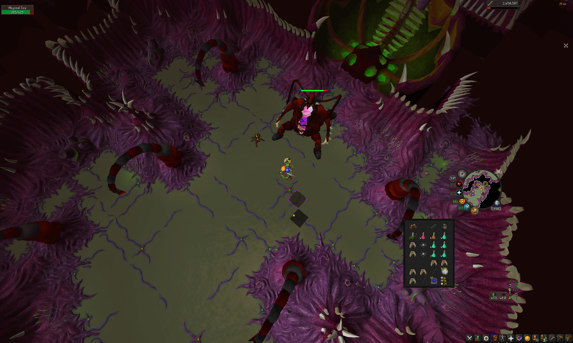 LordDonholio death screenshot killed by Abyssal Sire in Old School RuneScape
