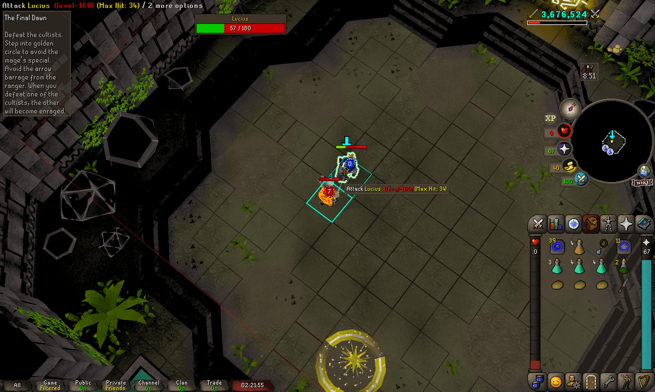 suk mi cox death screenshot killed by Lucius in Old School RuneScape
