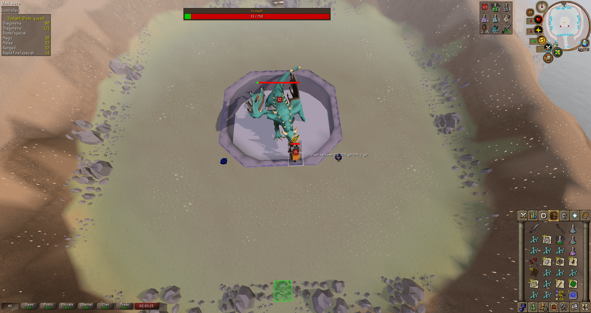 peterpeeler death screenshot killed by Vorkath in Old School RuneScape