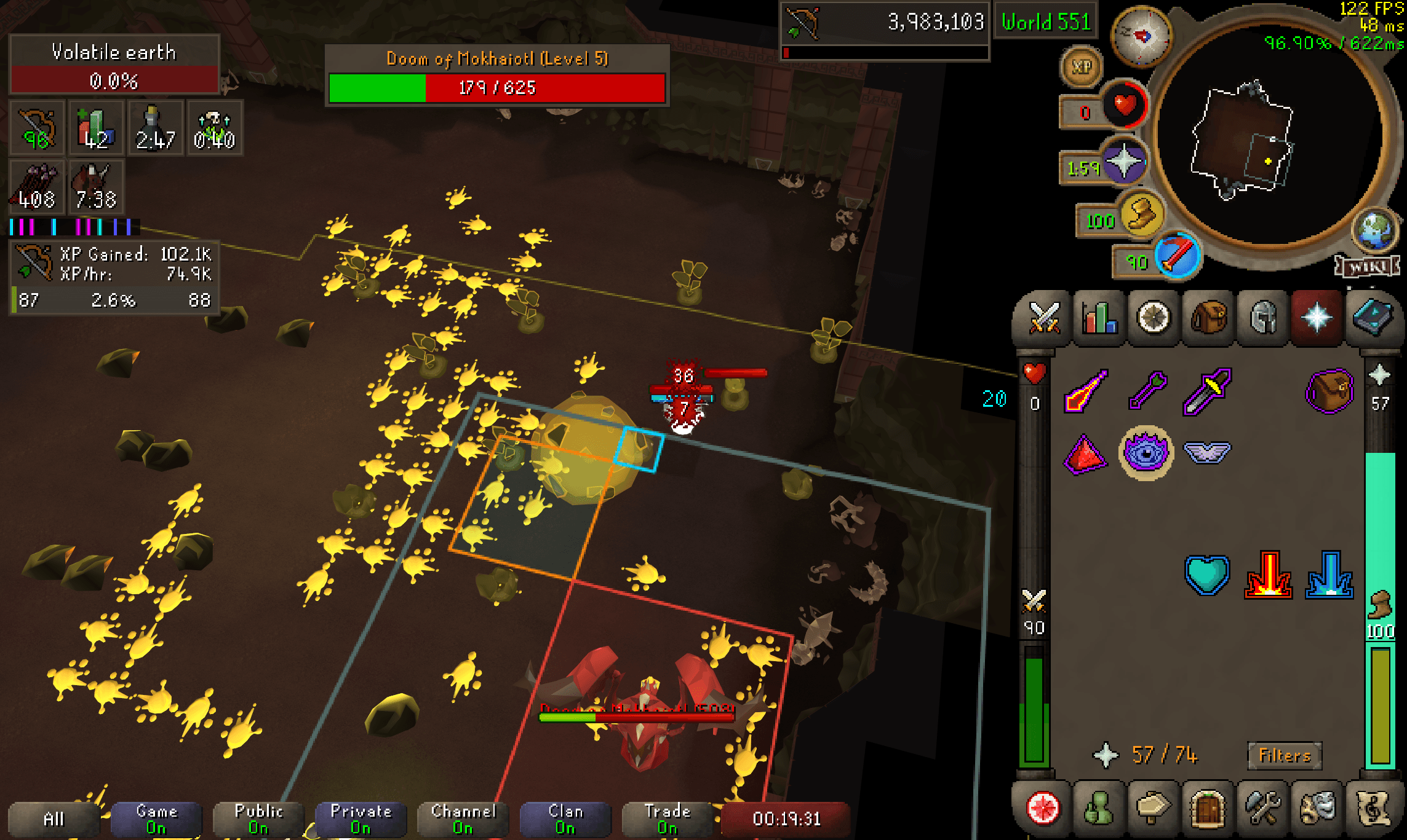 SandipNandy death screenshot killed by Doom of Mokhaiotl in Old School RuneScape
