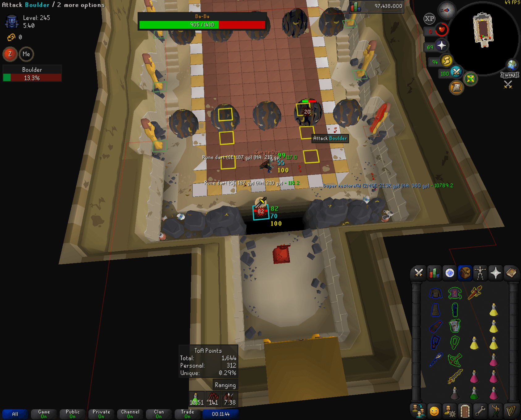 A blue guy death screenshot in Old School RuneScape