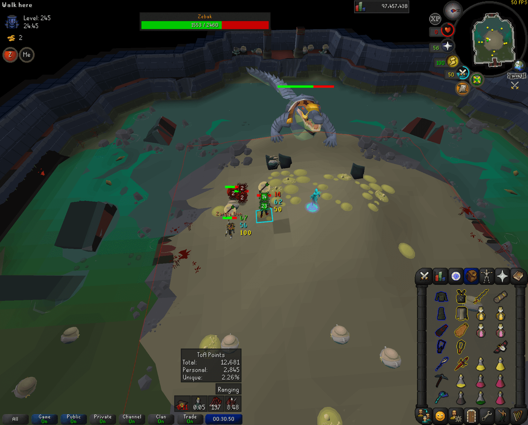 A blue guy death screenshot in Old School RuneScape
