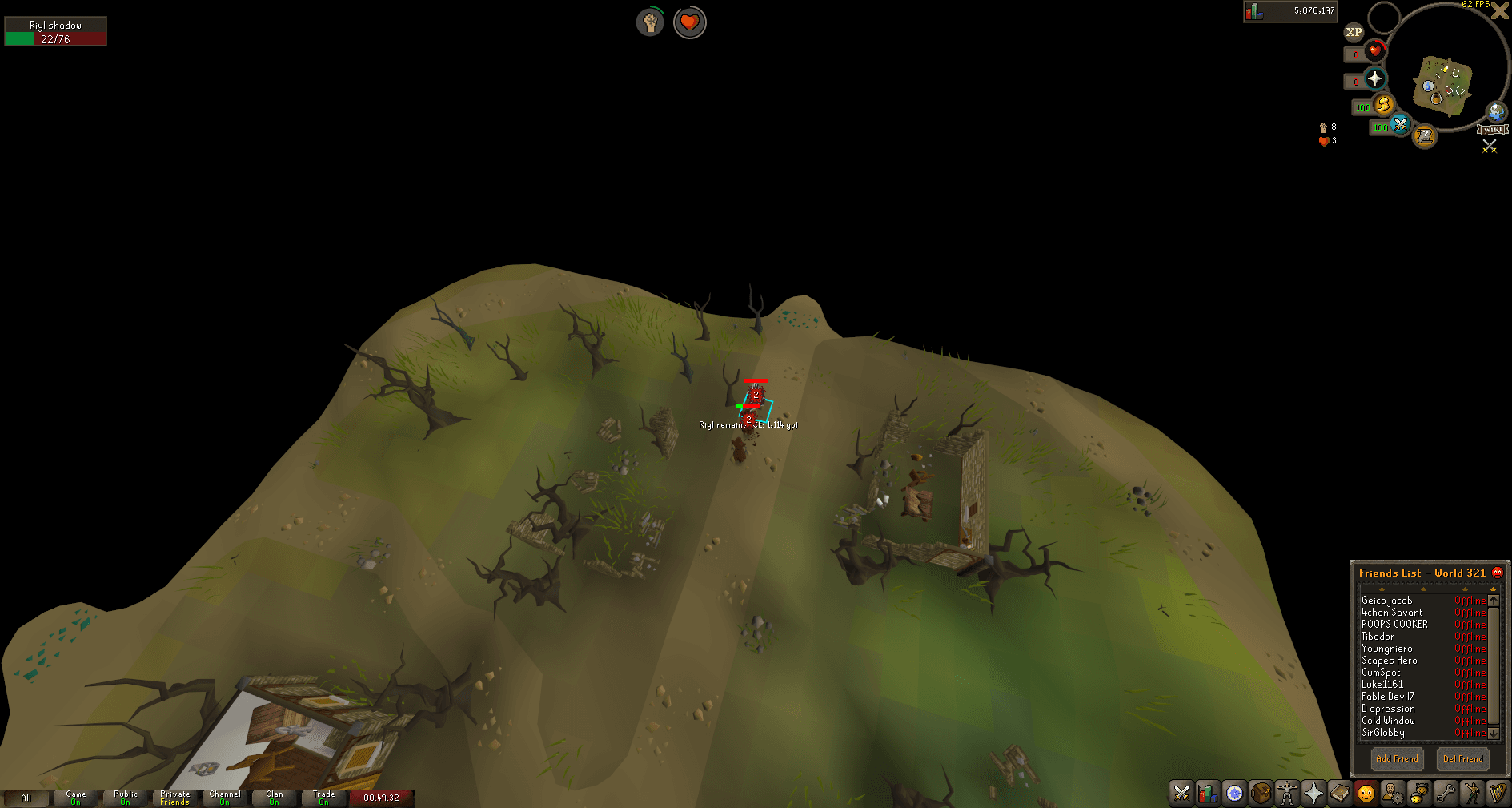 Hi Im Nathan death screenshot killed by Riyl shadow in Old School RuneScape