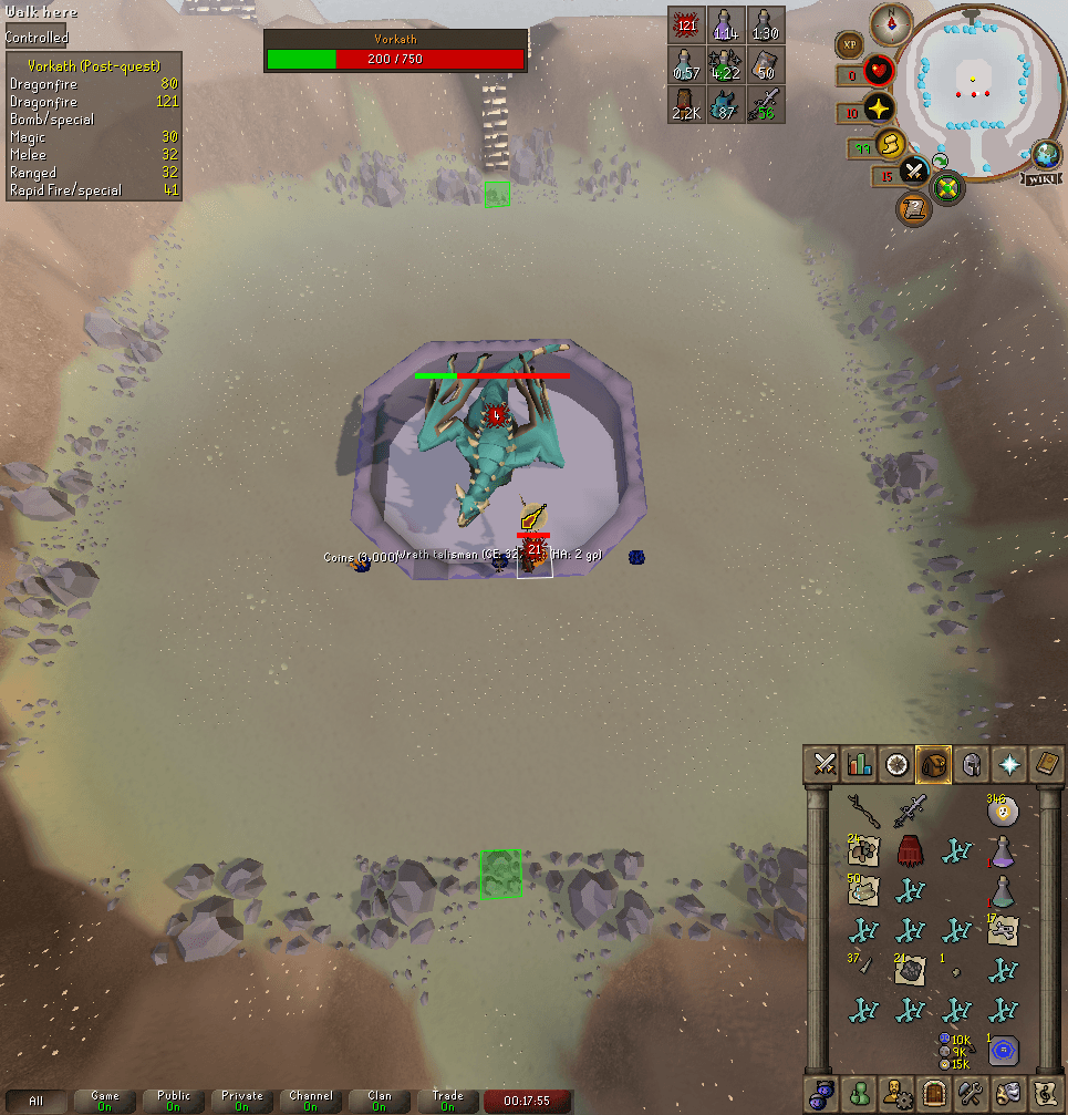 peterpeeler death screenshot killed by Vorkath in Old School RuneScape