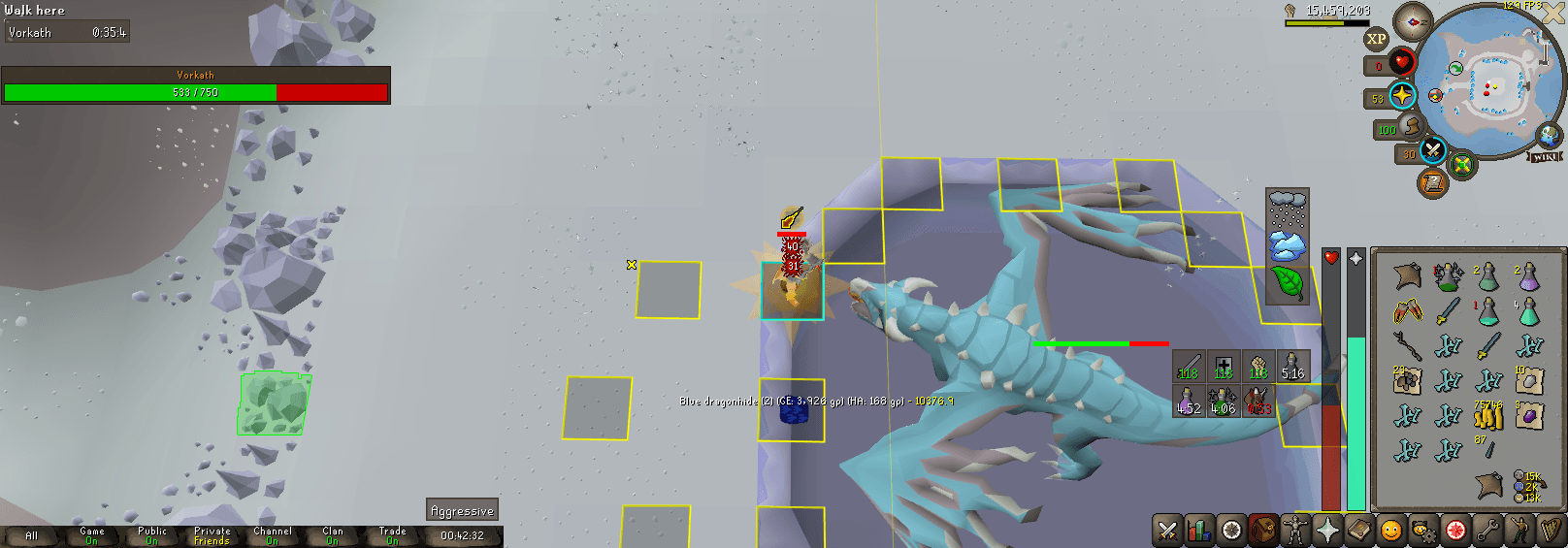 Xahre death screenshot killed by Vorkath in Old School RuneScape