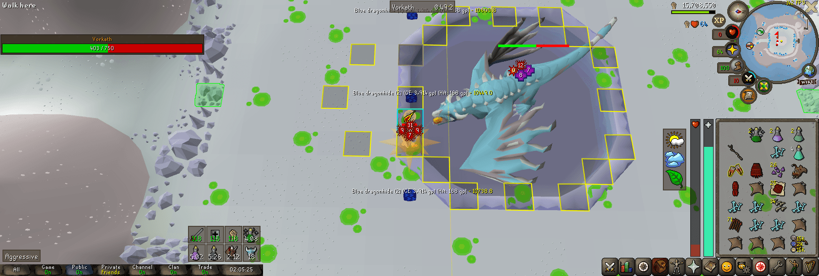 Xahre death screenshot killed by Vorkath in Old School RuneScape