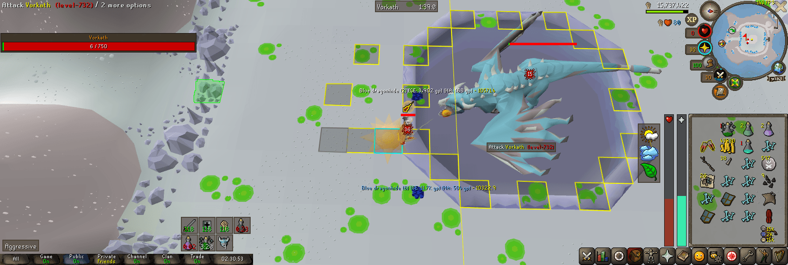 Xahre death screenshot killed by Vorkath in Old School RuneScape