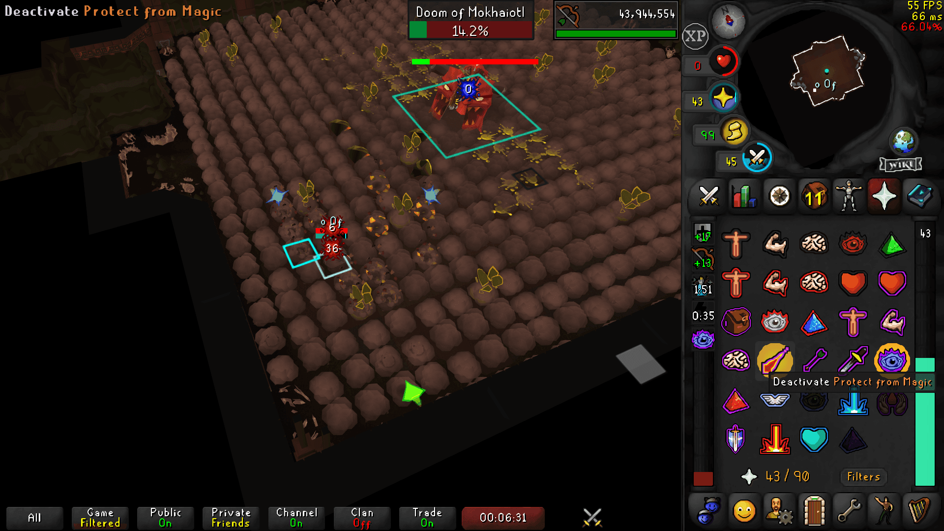 o 0f death screenshot killed by Doom of Mokhaiotl in Old School RuneScape