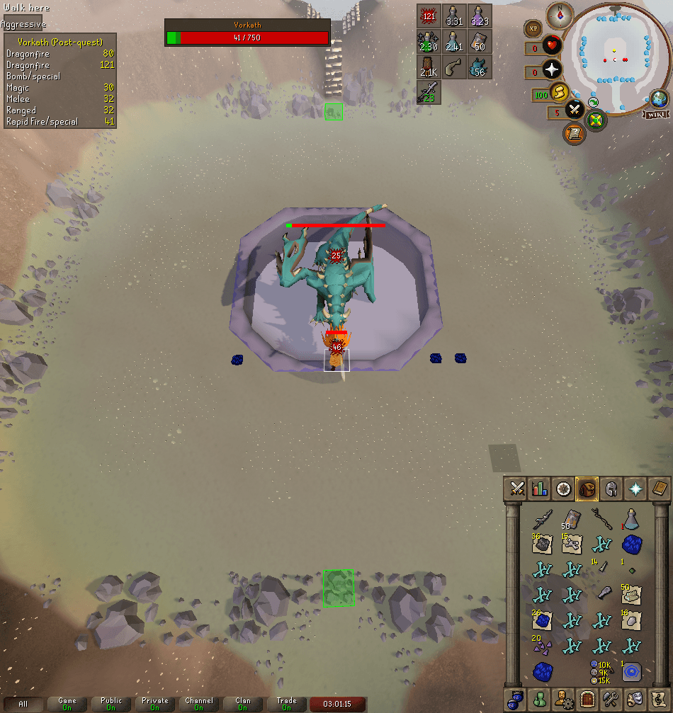 peterpeeler death screenshot killed by Vorkath in Old School RuneScape