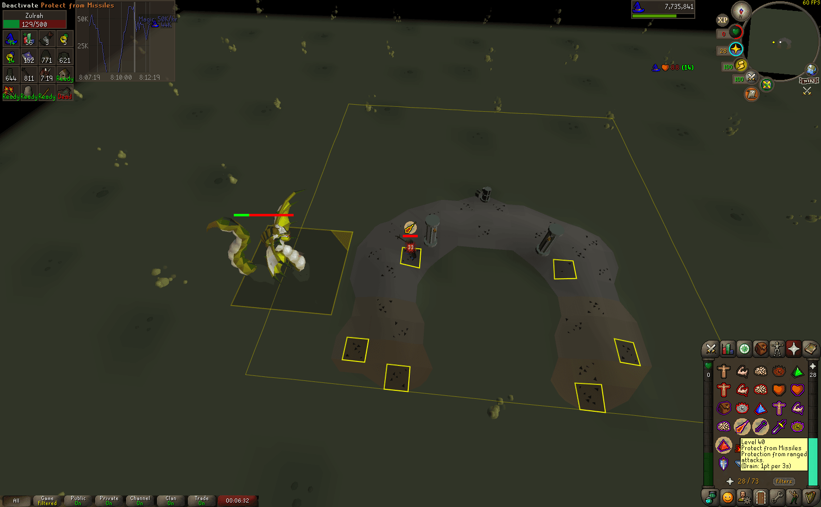 OSRS Karton death screenshot killed by Zulrah in Old School RuneScape