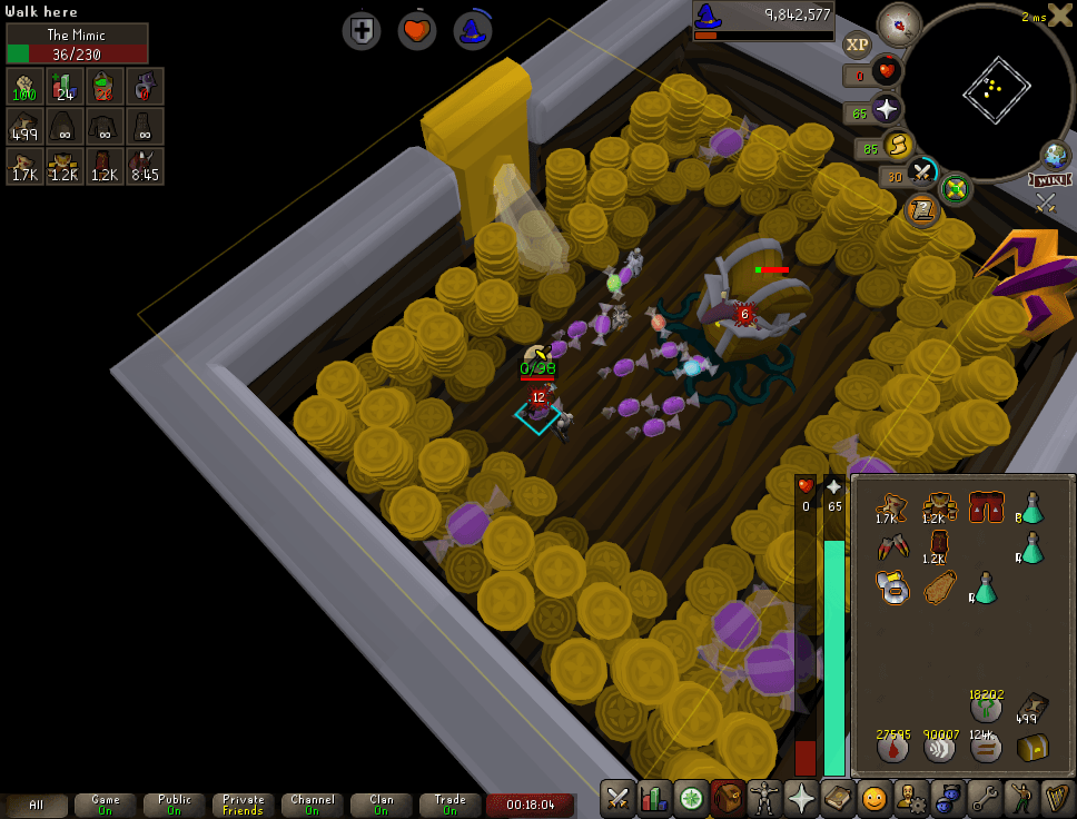 shibalsekk death screenshot killed by The Mimic in Old School RuneScape