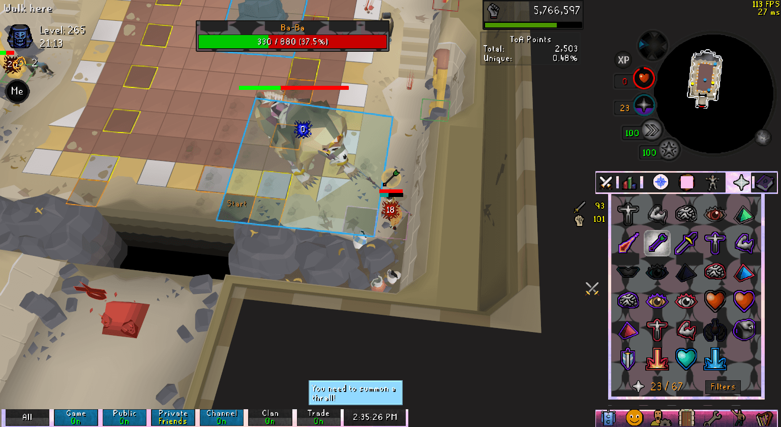 Fazed lmp death screenshot killed by Ba-Ba in Old School RuneScape