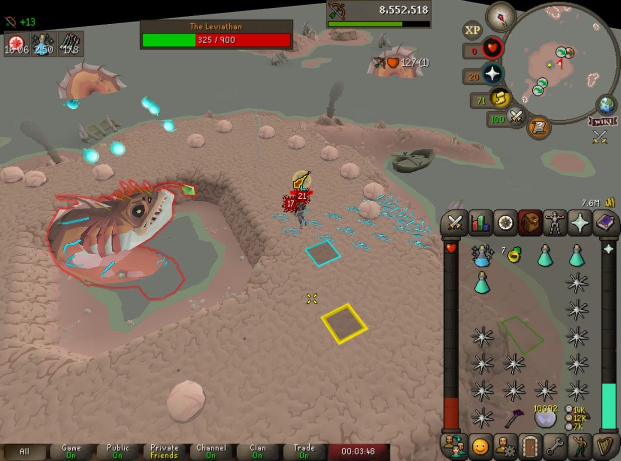 Hosama0 death screenshot killed by The Leviathan in Old School RuneScape