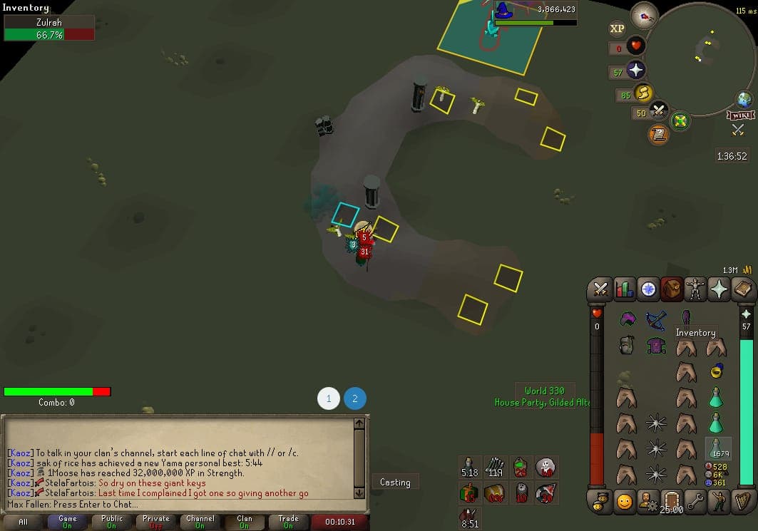 Max Fallen death screenshot killed by Zulrah in Old School RuneScape