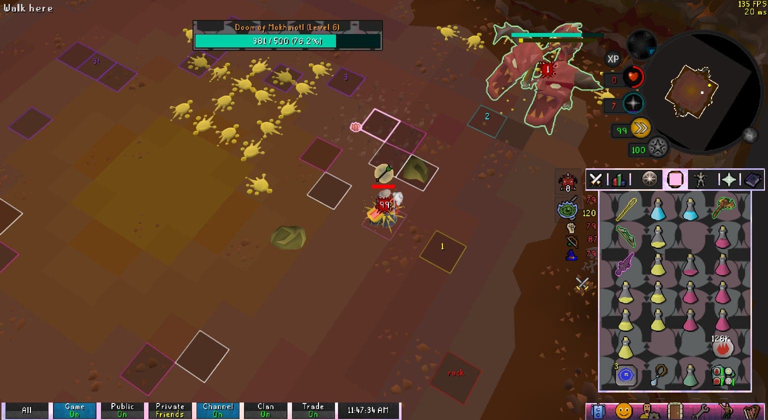 Fazed Imp death screenshot killed by Doom of Mokhaiotl (Shielded) in Old School RuneScape