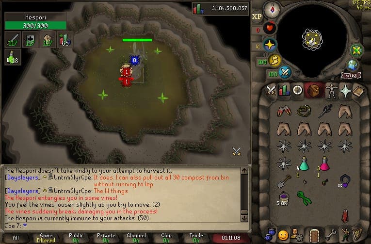 Joe 7 death screenshot killed by Hespori in Old School RuneScape